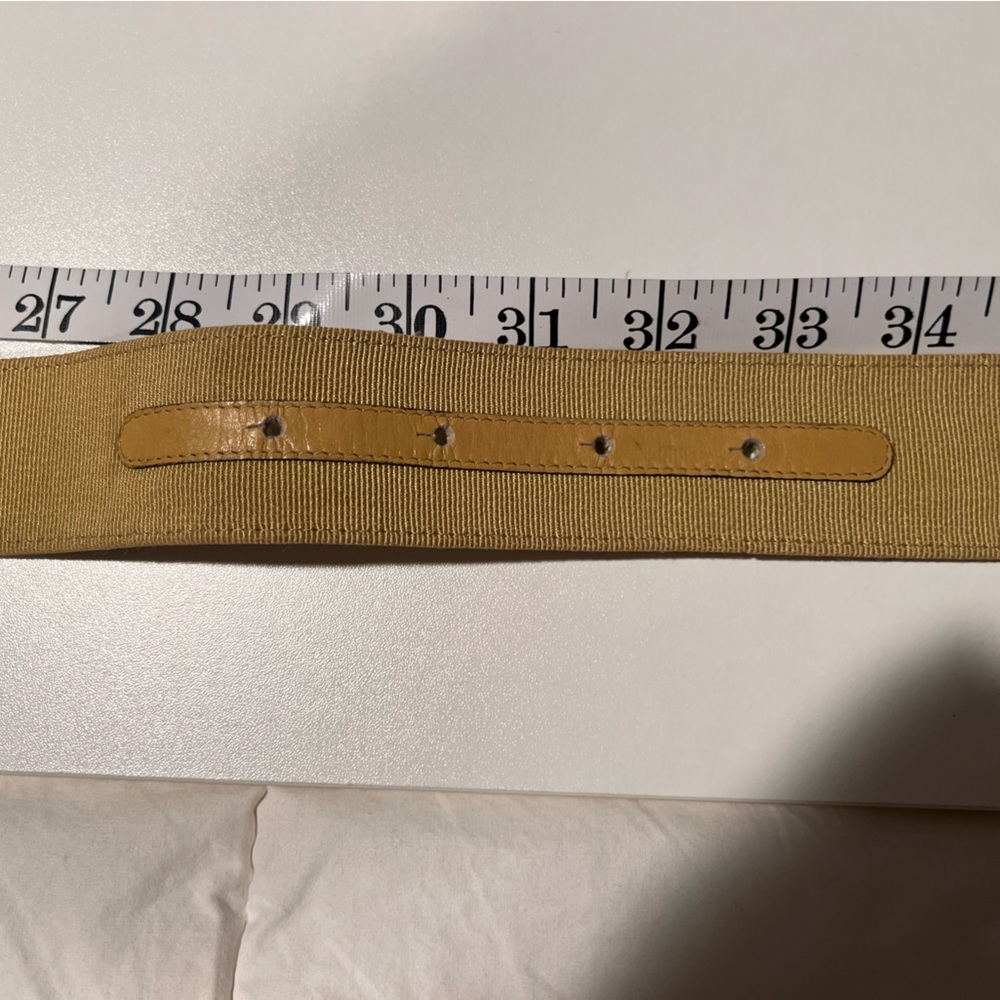 Ferragamo Waist Belt in chartreuse with Gold Buckle - Picture 5 of 5